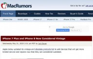iPhone 7 Plus以及部分iPhone 8机型被苹果列为“过时”产品
