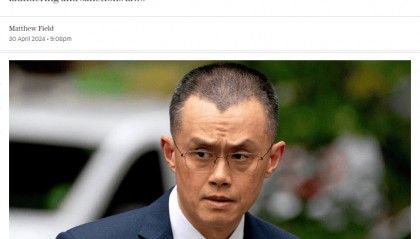 外媒：全球最大加密货币交易所币安的创始人赵长鹏在美国被判4个月监禁