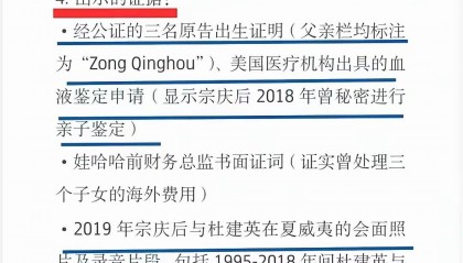 娃哈哈创始人非婚生子女继承权获公证,海外资产支出记录曝光